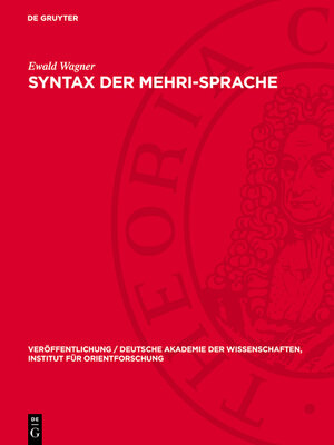 cover image of Syntax der Mehri-Sprache